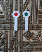 Klassiek Spoorweg Signaalbordje Sleutelhanger