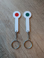 Klassiek Spoorweg Signaalbordje Sleutelhanger