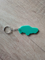 Retro Sportauto Groen Sleutelhanger