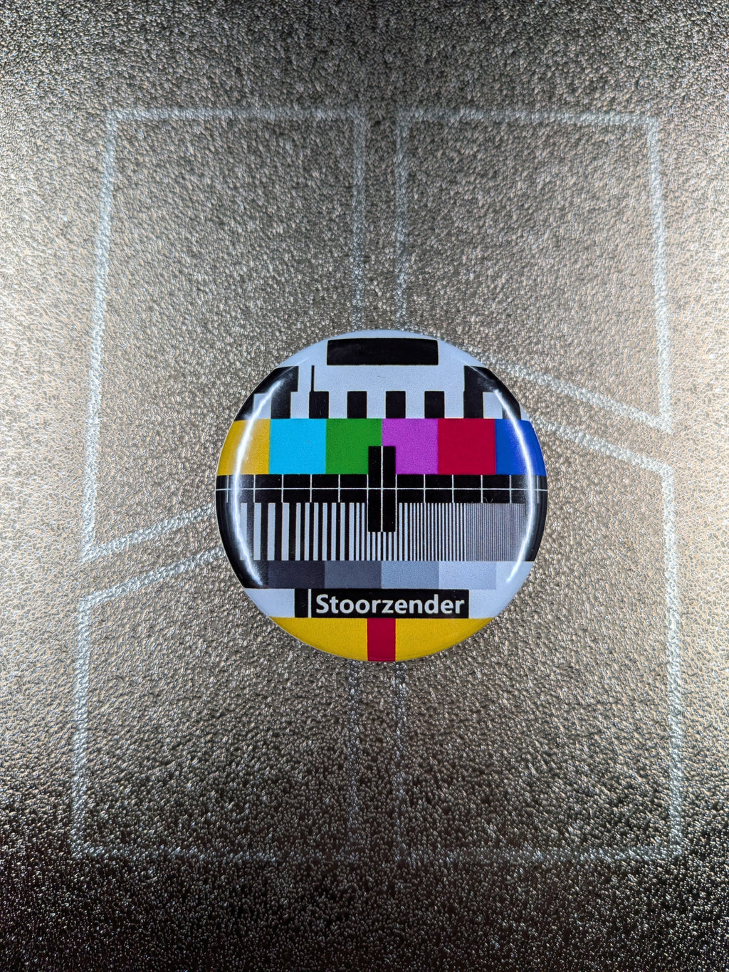 Nostalgische Testbeeld Button
