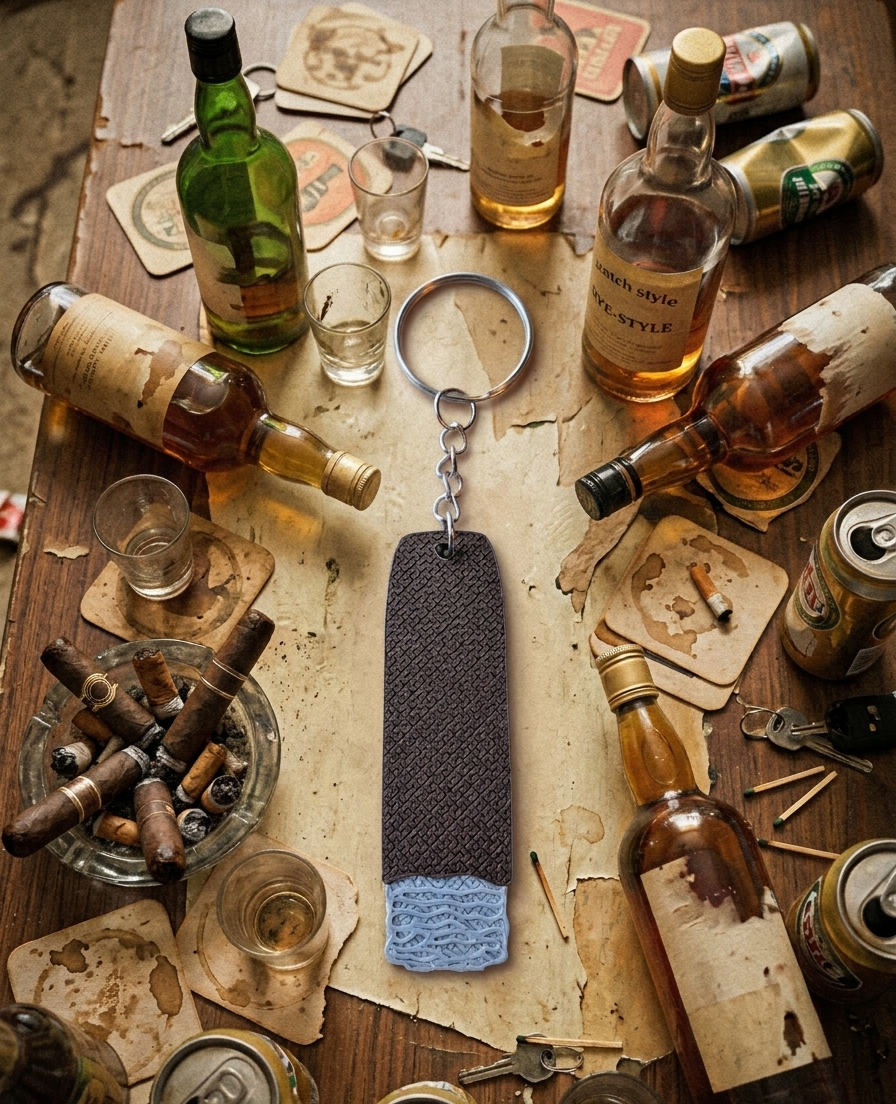 Ma’s Iconische Sigaar Nostalgische 3D-Sleutelhanger